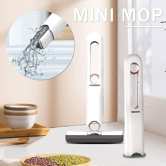 Car Cleaning Mop | Mini Mop Self Squeeze | Foldable Mini Mop Mini Squeeze Mop | Car Window Wall Cleaner Mini Sponge Mop Compact Mop Cleaner for Kitchen Floors, Plastic