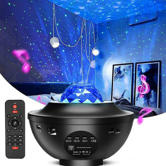 Colorful Starry Sky Galaxy Projector Nightlight Child Bluetooth Usb Music Player Star Night Light Romantic Projection Lamp Gifts With Remote